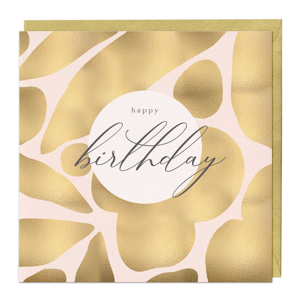 Luxury Card - LN006 - Golden Splendour Birthday Luxury Card - Golden Splendour Birthday Card - Whistlefish
