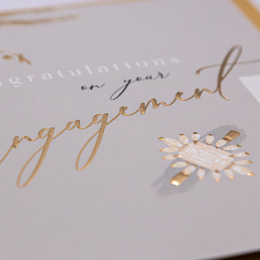 Luxury Card - LN010 - Golden Wishes Engagement Luxury Card - Golden Wishes Engagement Card - Whistlefish