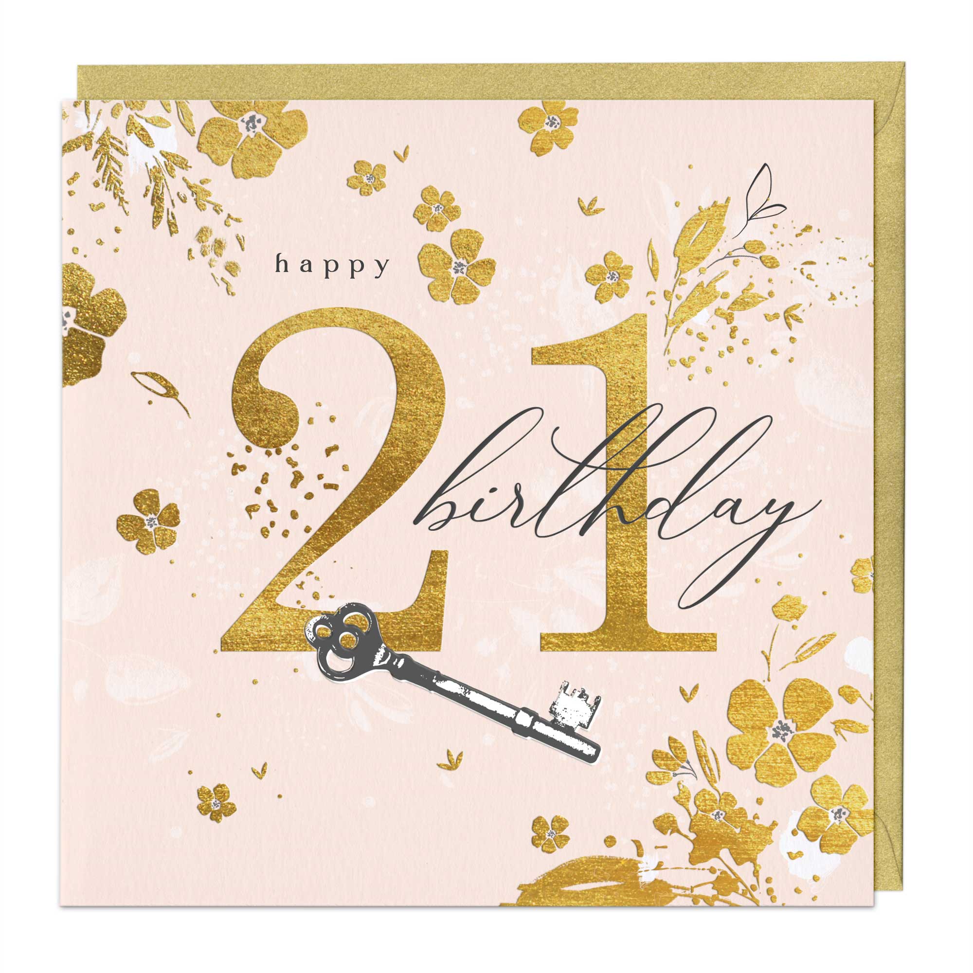 Luxury Card - LN014 - Key to Future 21st Birthday Luxury Card - Key to the Future 21st Birthday Card - Whistlefish