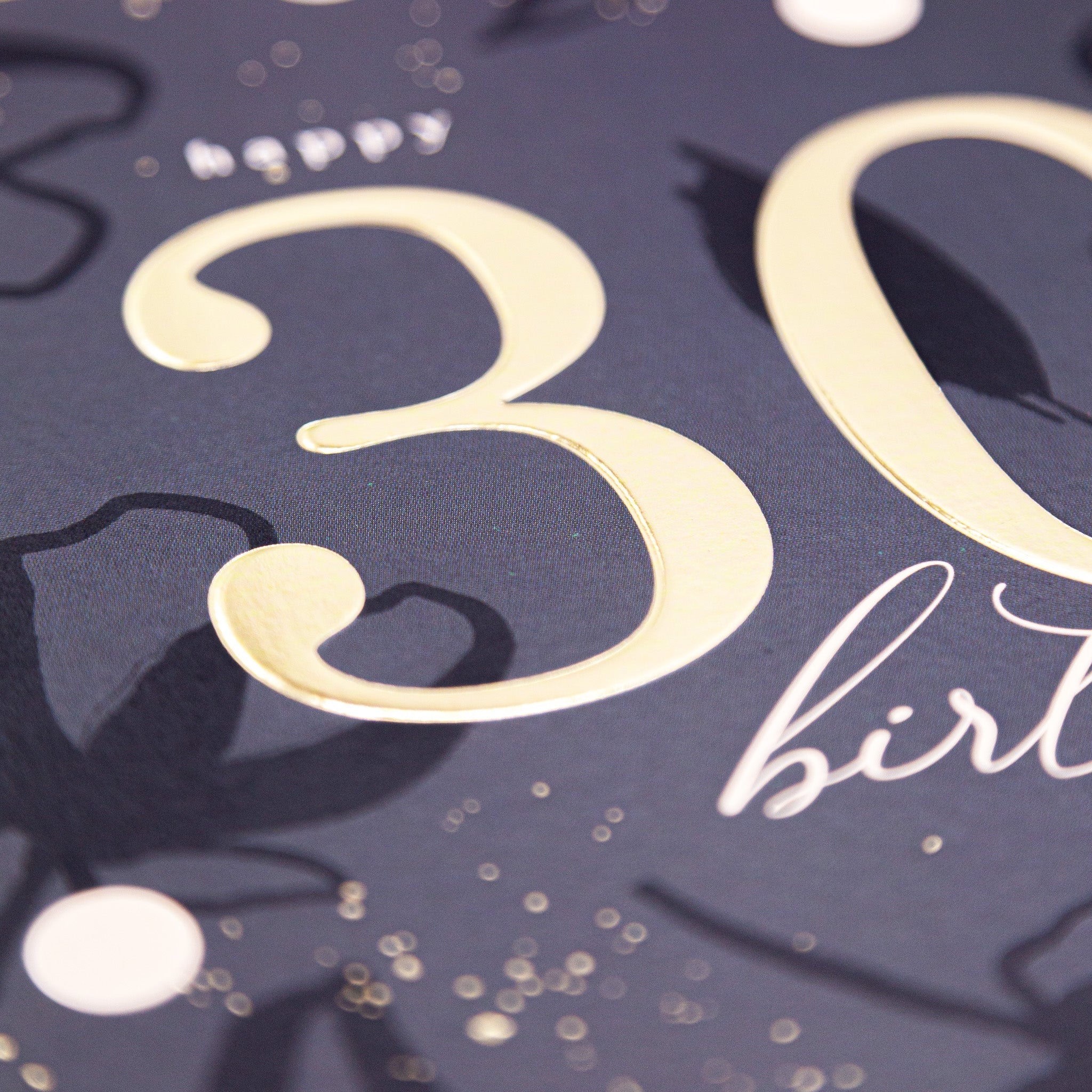 Luxury Card - LN015 - Elegant Flair 30th Birthday Luxury Card - Elegant Flair 30th Birthday Card - Whistlefish