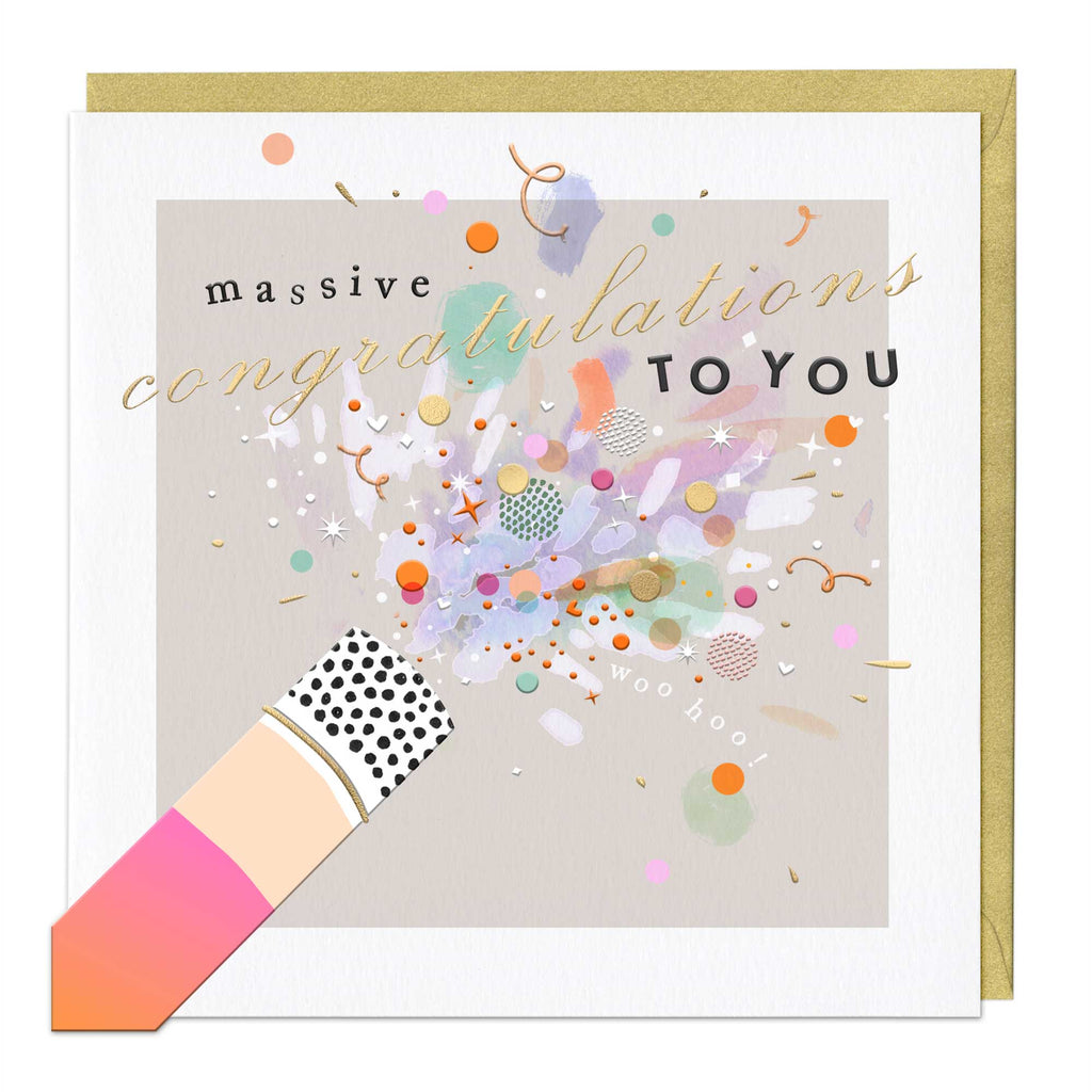 Luxury Card - LN114 - Confetti Luxury Congratulations Card - Confetti Luxury Congratulations Card - Whistlefish