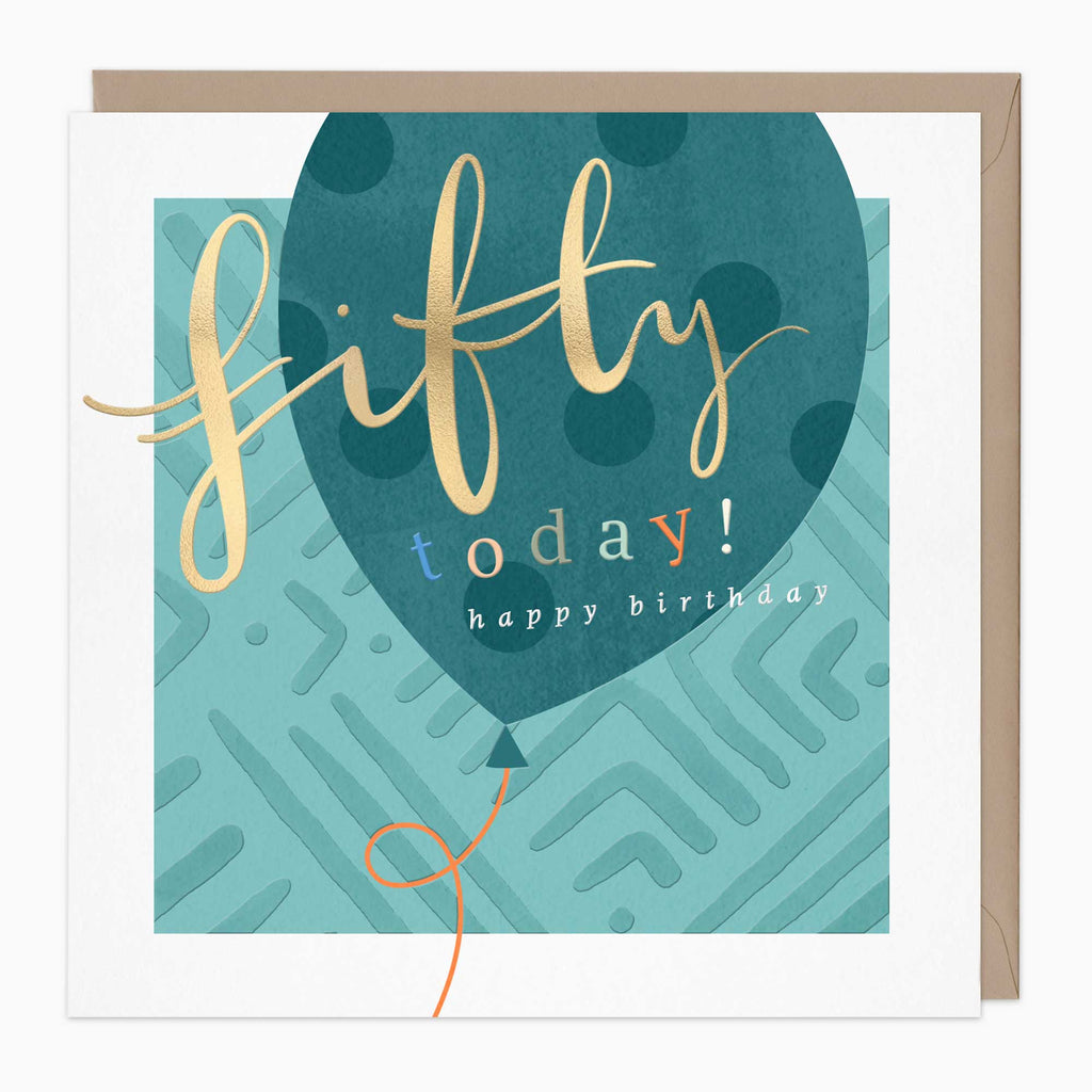 Luxury Card-LN133 - Fifty Today Luxury Birthday Card-Whistlefish