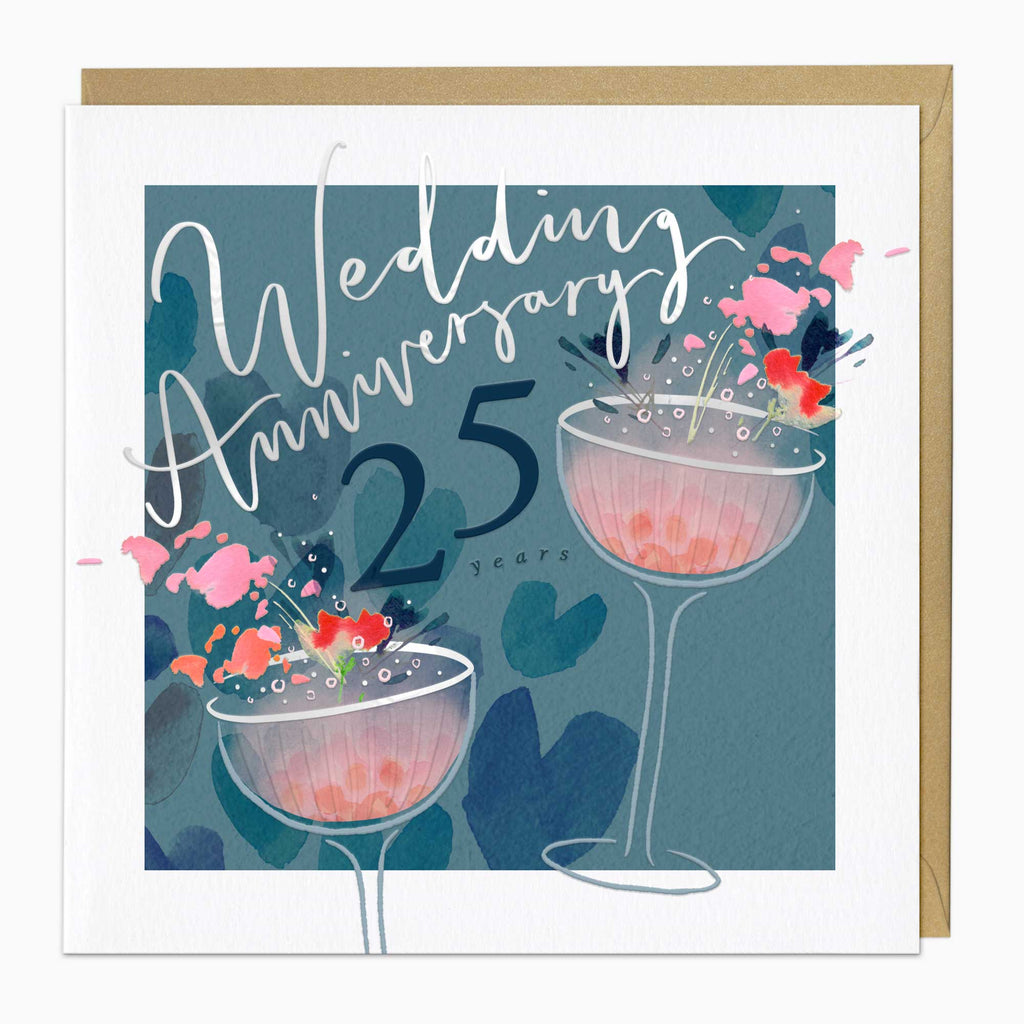 Luxury Card-LN138 - 25 Years Wedding Anniversary Luxury Card-Whistlefish