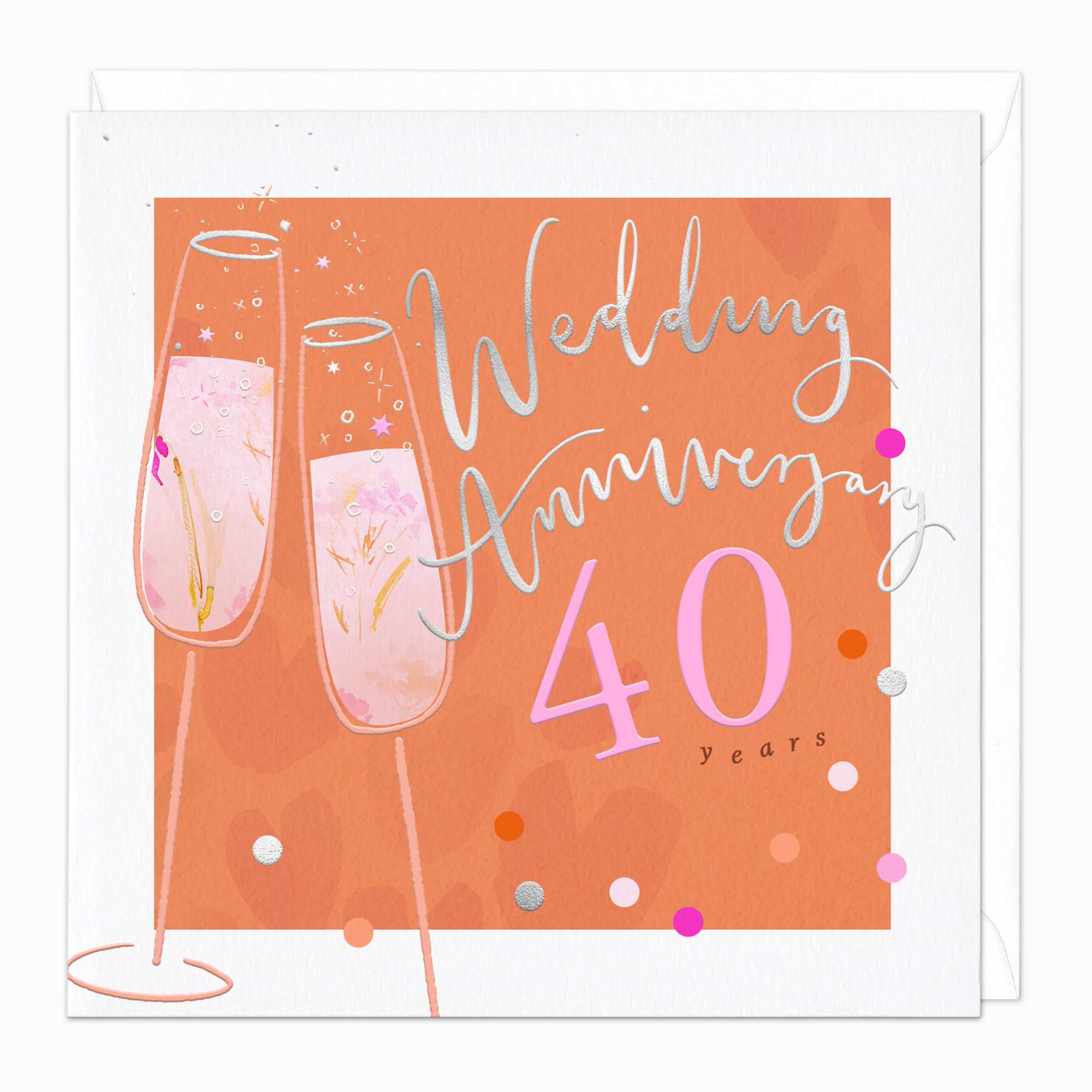 Luxury Card-LN142 - 40th Wedding Anniversary Luxury Card-Whistlefish