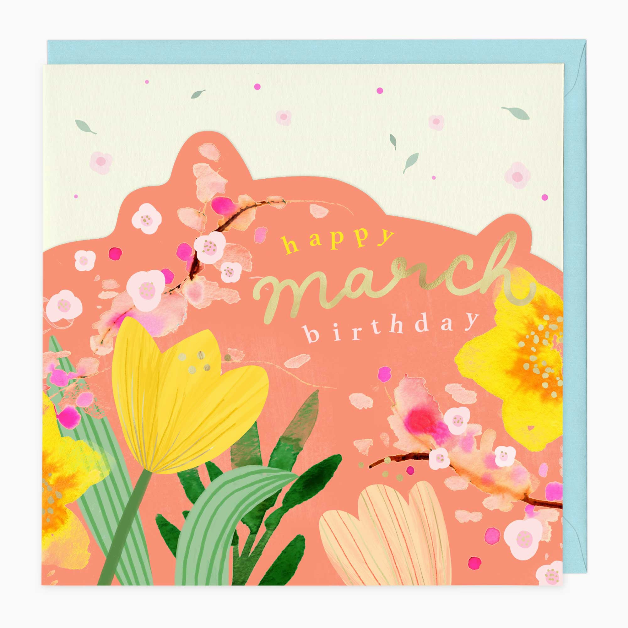 Luxury Card-LN147 - Bright Summer March Birthday Card-Whistlefish