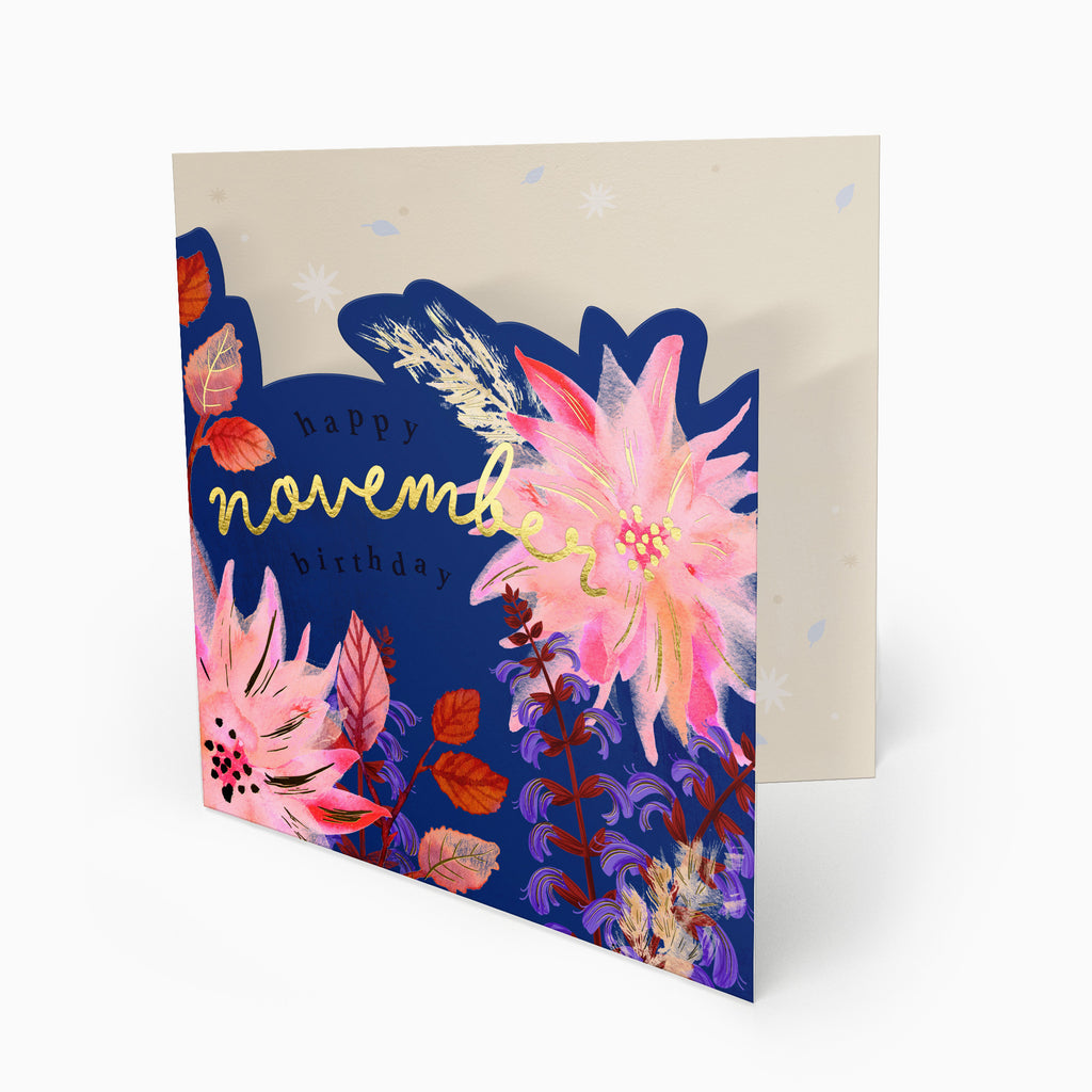 Luxury Card-LN155 - Bright Summer November Birthday Card-Whistlefish