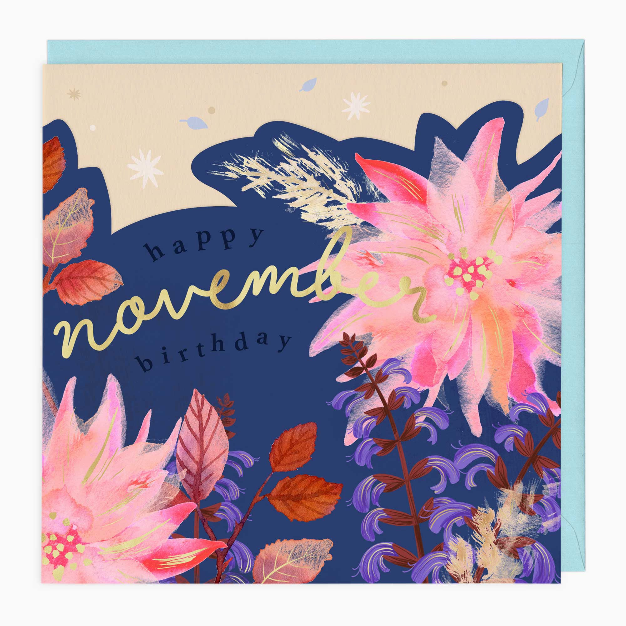 Luxury Card-LN155 - Bright Summer November Birthday Card-Whistlefish