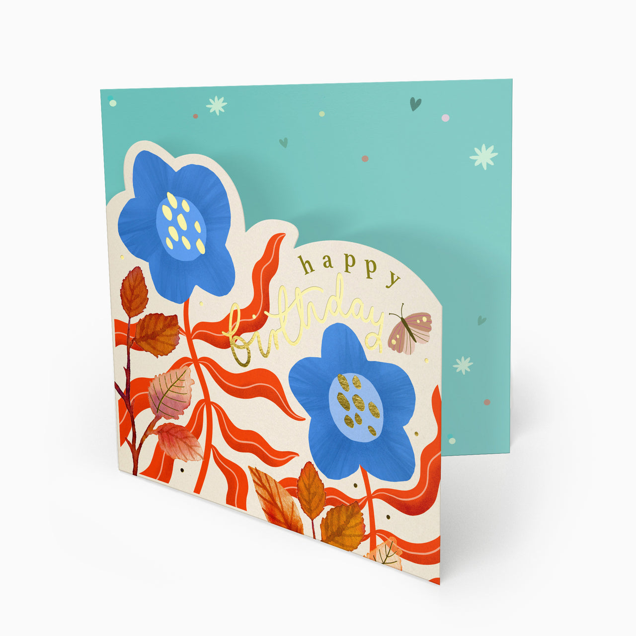 Luxury Card-LN158 - Bright Summer Floral Birthday Card-Whistlefish