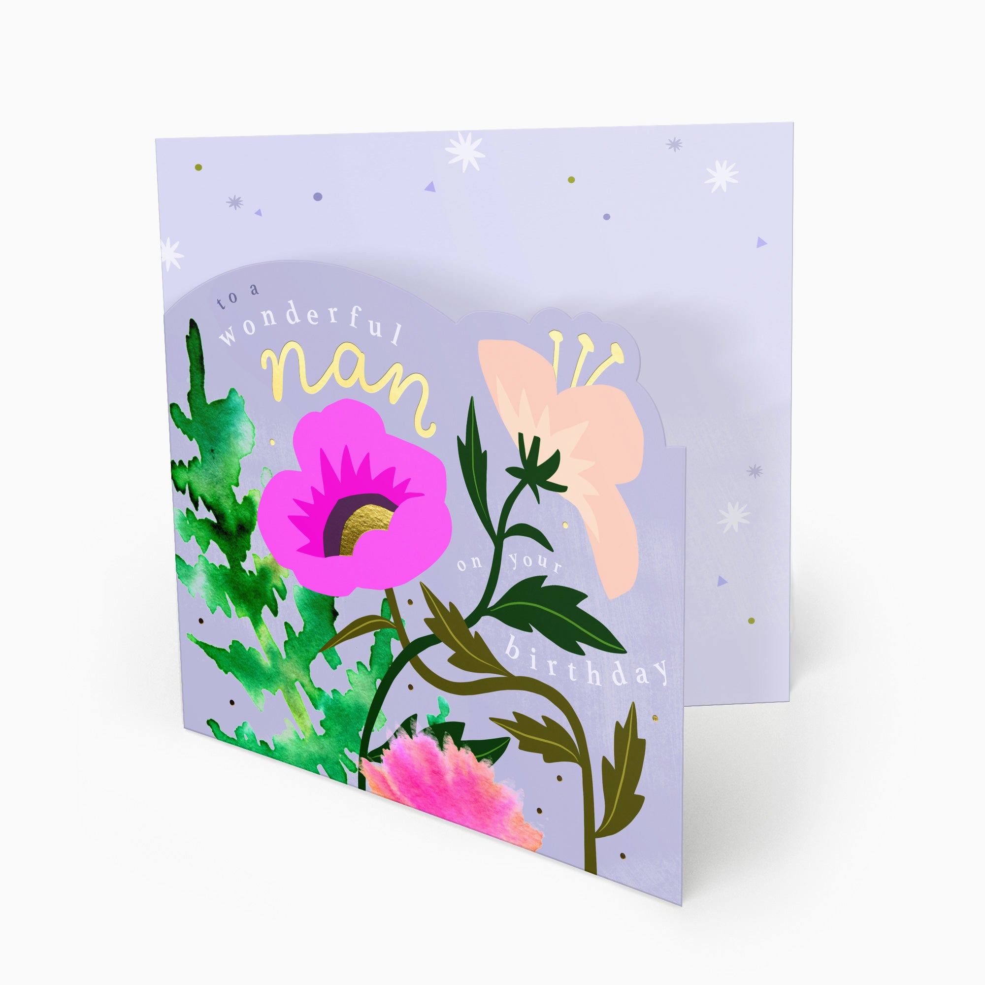 Luxury Card-LN160 - Bright Summer Floral Birthday Card-Whistlefish