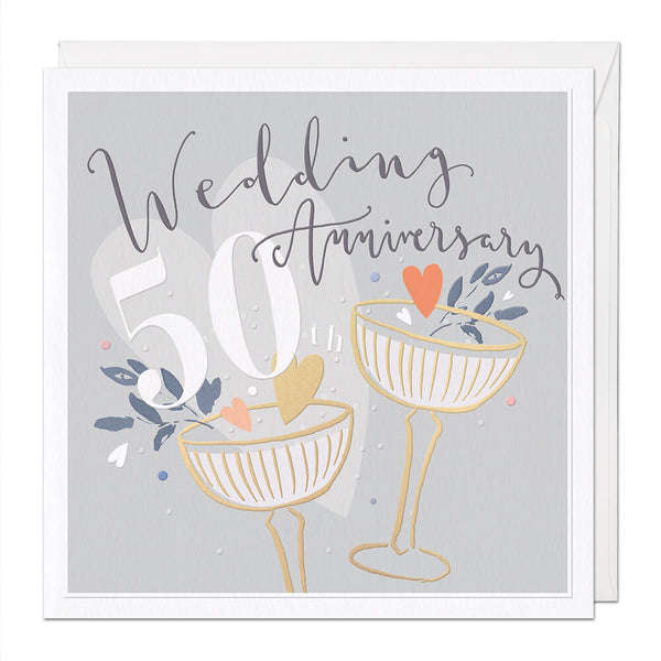 Luxury Card-LX025 - Gold Wedding Luxury Anniversary Card-Whistlefish