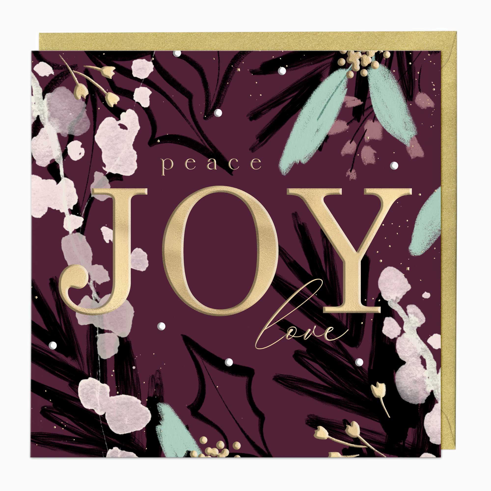 Luxury Christmas Card-LZ001 - Peace, Joy, & Love Luxury Christmas Card-Whistlefish