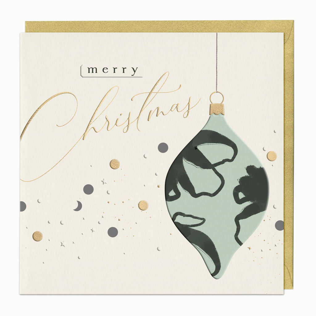 Luxury Christmas Card-LZ005 - Tasteful Bauble Luxury Christmas Card-Whistlefish
