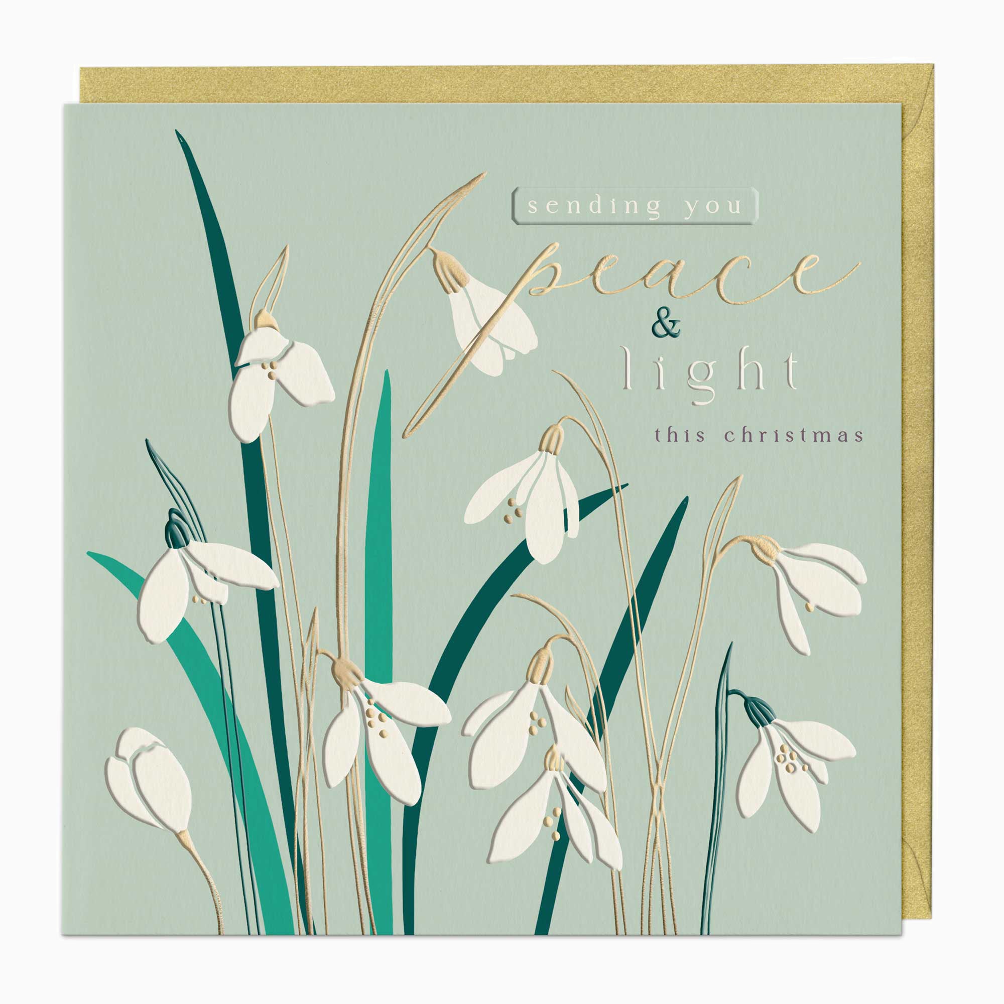 Luxury Christmas Card-LZ007 - Wild Snowdrops Luxury Christmas Card-Whistlefish