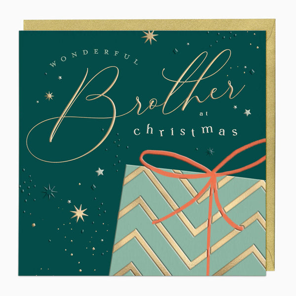 Luxury Christmas Card-LZ008 - Wonderful Brother Luxury Christmas Card-Whistlefish