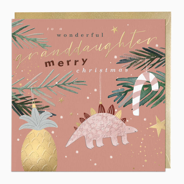 Luxury Christmas Card-LZ028 - Granddaughter Luxury Christmas Card-Whistlefish