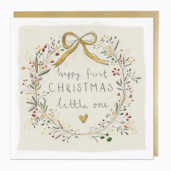 Luxury Christmas Card-LZ037 - Little Ones First Christmas Luxury Card-Whistlefish