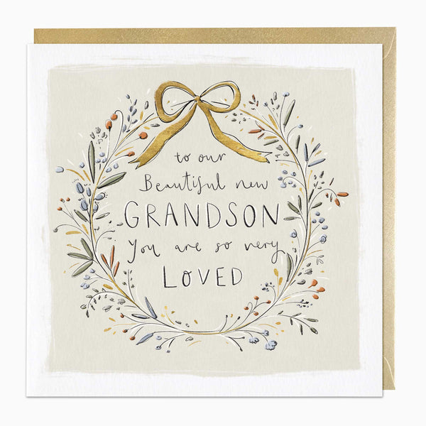 Luxury Christmas Card-LZ038 - Beautiful Grandson Luxury Christmas Card-Whistlefish