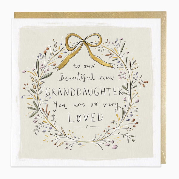 Luxury Christmas Card-LZ039 - New Granddaughter Luxury Christmas Card-Whistlefish
