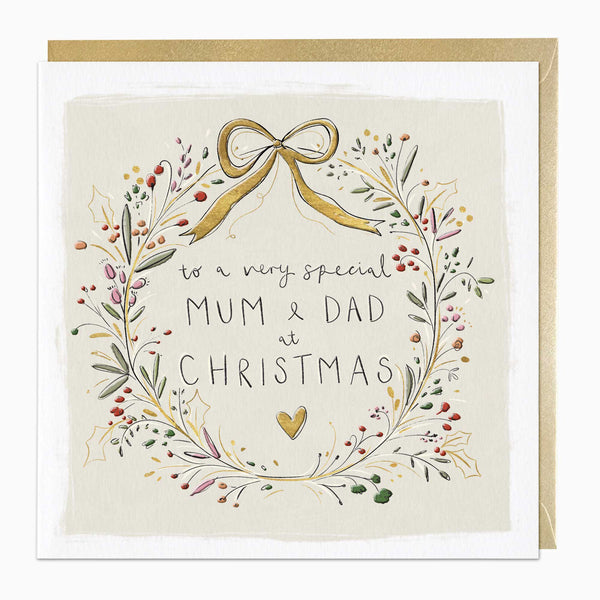 Luxury Christmas Card-LZ040 - Special Mum & Dad Luxury Christmas Card-Whistlefish