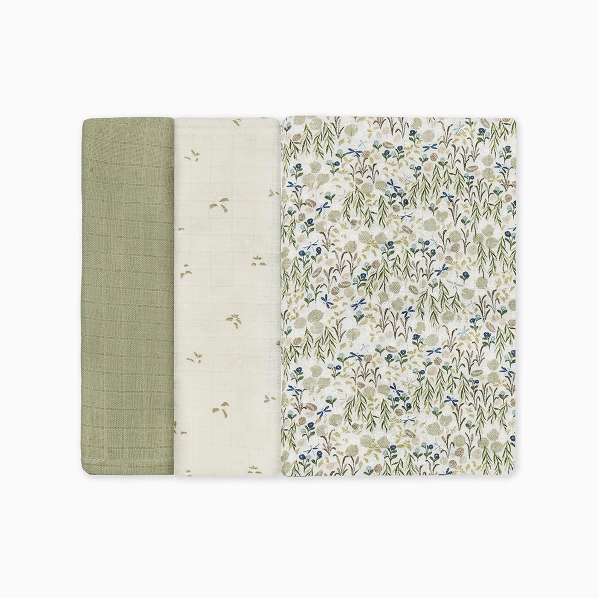 Organic Baby Muslins-MSQRIV - Riverbank Set of 3 Organic Baby Muslins-Avery Row