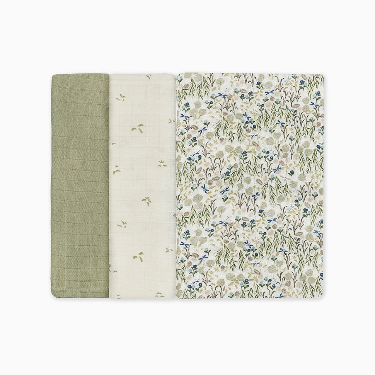 Organic Baby Muslins-MSQRIV - Riverbank Set of 3 Organic Baby Muslins-Avery Row