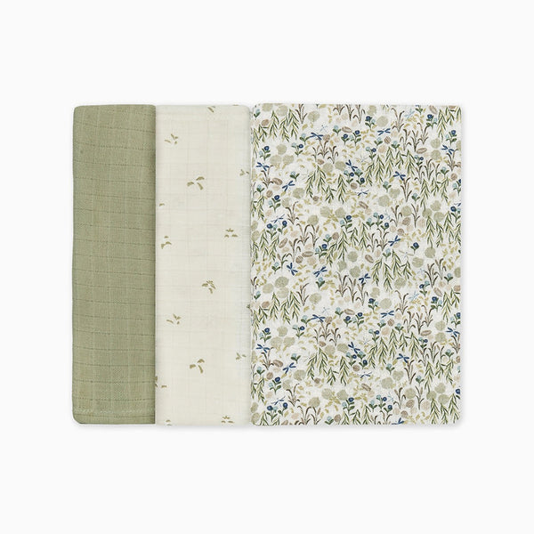 Organic Baby Muslins-MSQRIV - Riverbank Set of 3 Organic Baby Muslins-Avery Row