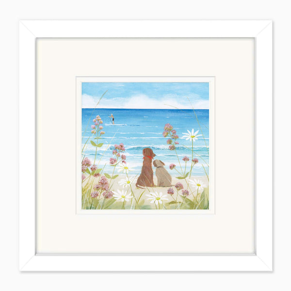 Mini Art-CD02 - Dogs Down By The Coast Framed Card-Hannah Cole