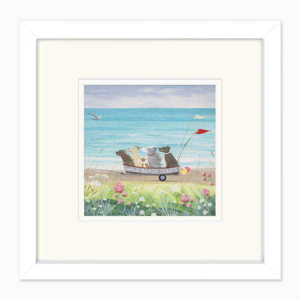 Mini Art-CD06 - Wild Beach Tours Framed Card-Hannah Cole