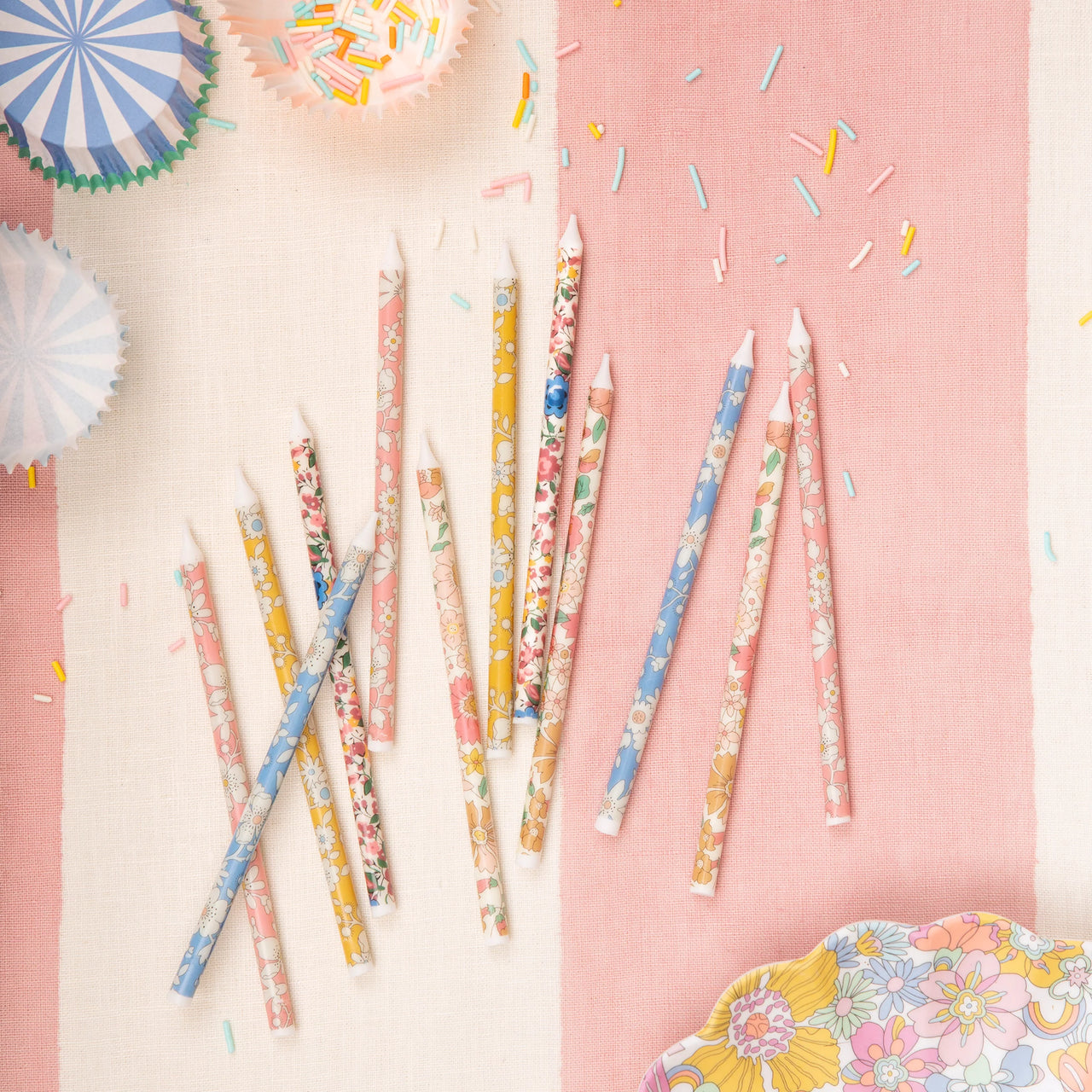Party Candles-284262 - Mixed Print Party Candles-Meri Meri