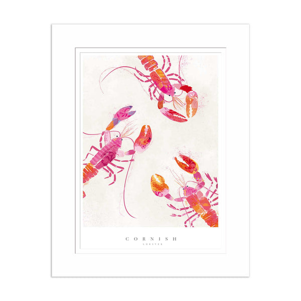 Mounted Print - WF720M - Cornish Lobsters Medium Mounted Print - Cornish Lobsters Medium Mounted Print- Whistlefish