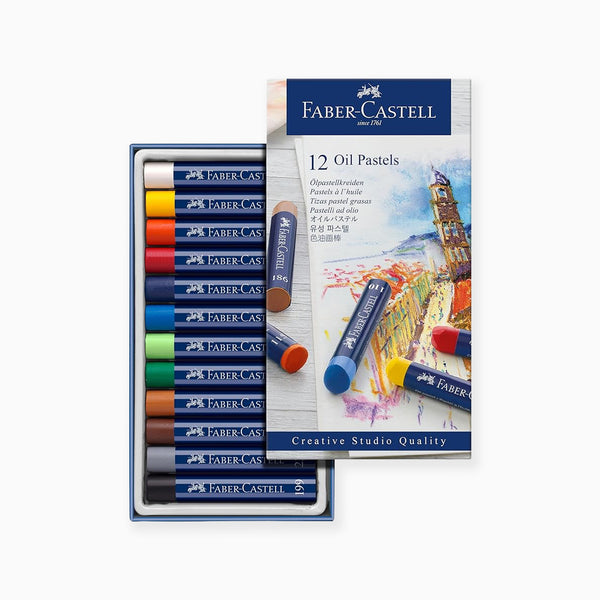 Oil Pastels-FC127012 - Faber Castell 12 Oil Pastels-West Design Products UK