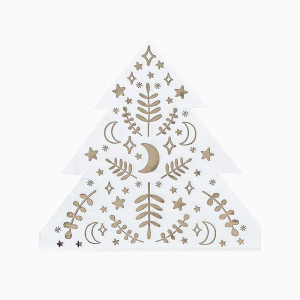 Napkin-HBFF103 - Christmas Tree Paper Napkins-Hootyballoo