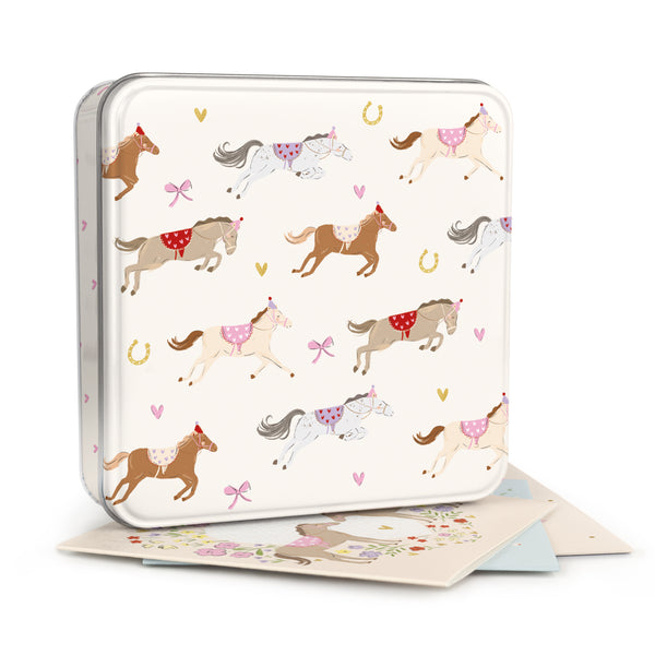 Notelet Tin-MWT65 - Pony Club Notelet Tin-Whistlefish