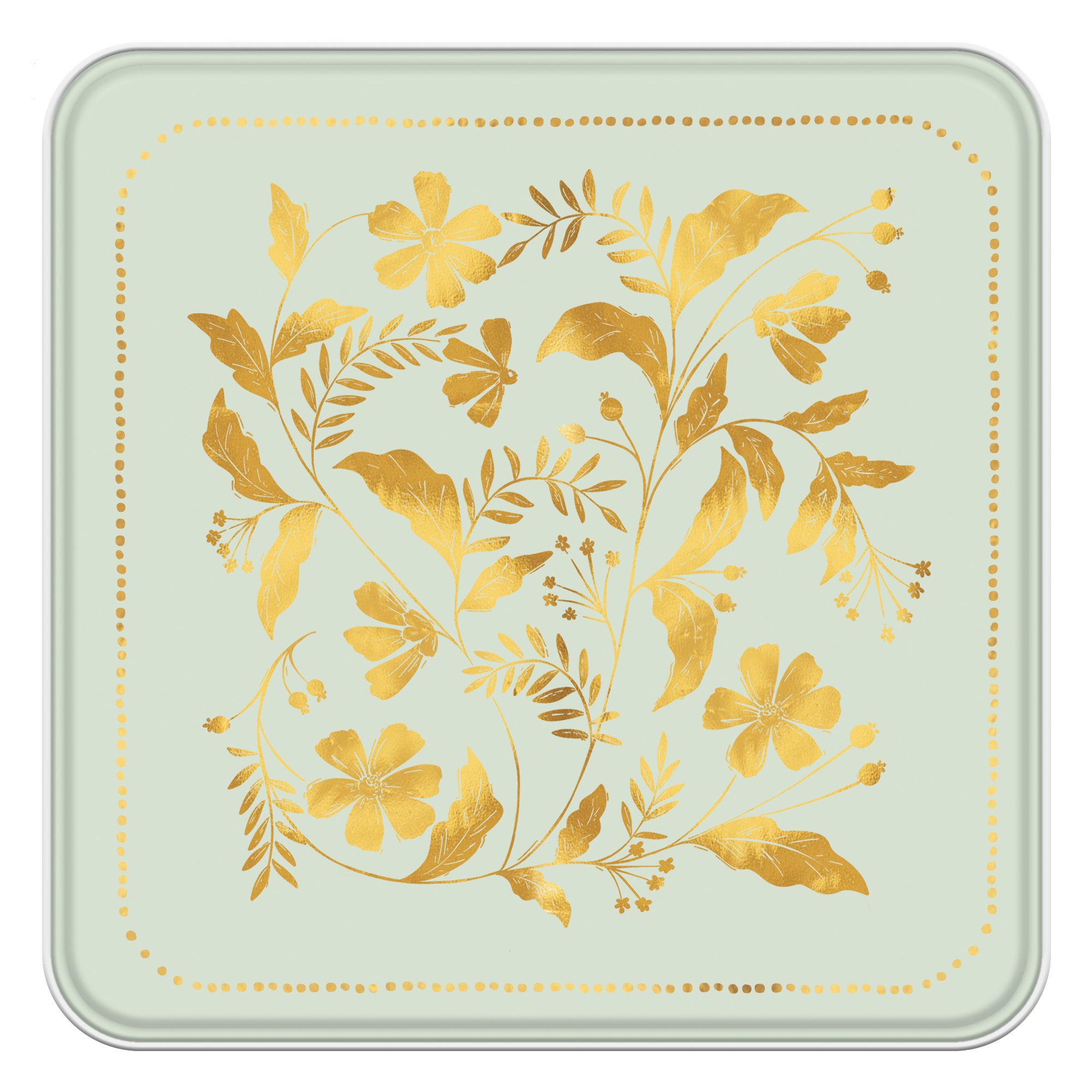 Notelet Tin-MWT70 - Regal Gold Bloom Filled Notelet Tin-Whistlefish