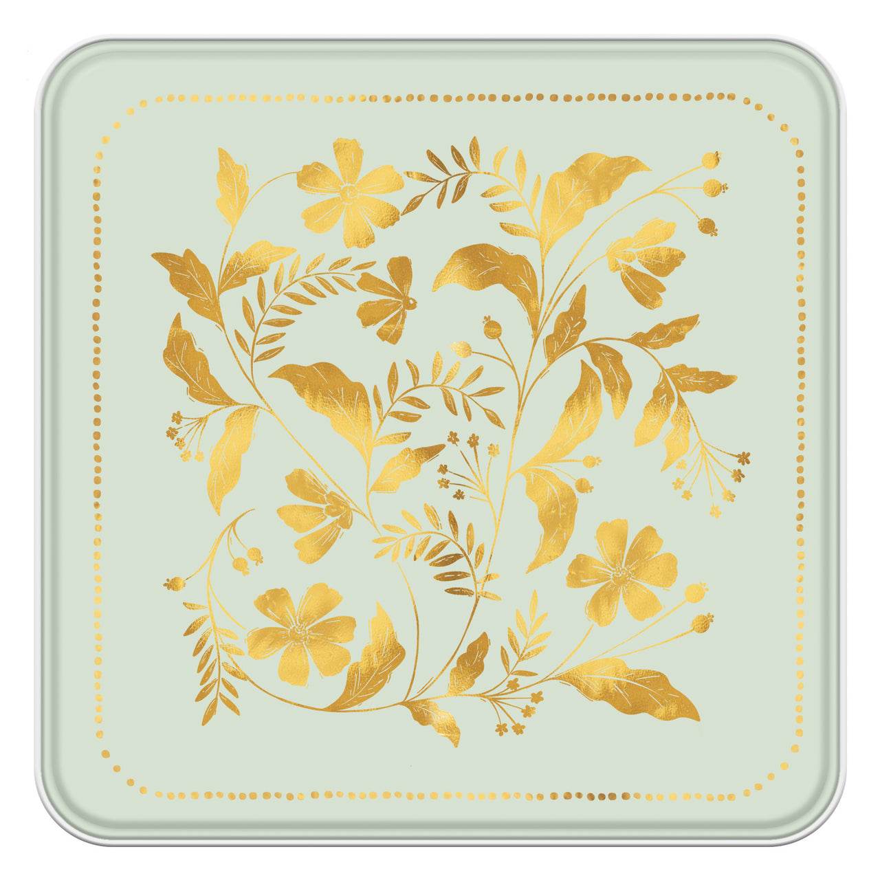 Notelet Tin-MWT70 - Regal Gold Bloom Filled Notelet Tin-Whistlefish