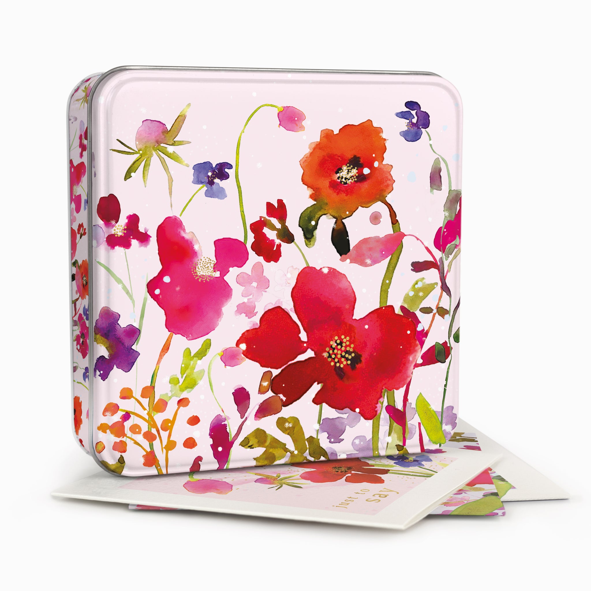 Notelet Tin-MWT74 - Wildflower Whispers Filled Notelet Tin-Whistlefish