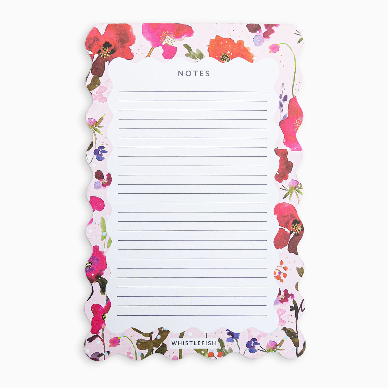 Notepad-WNP04 - Wildflower Whispers Scalloped Notepad-Whistlefish
