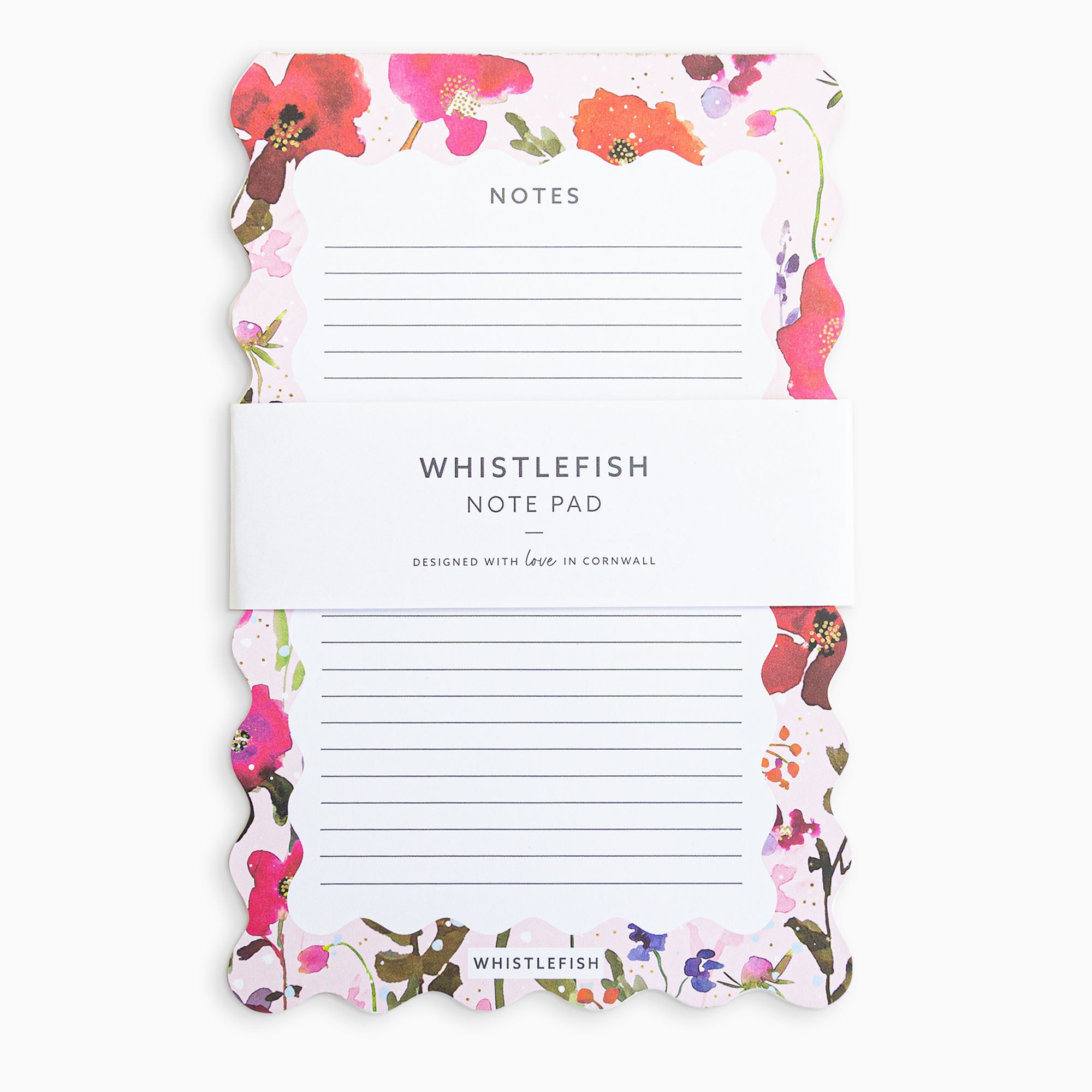 Notepad-WNP04 - Wildflower Whispers Scalloped Notepad-Whistlefish