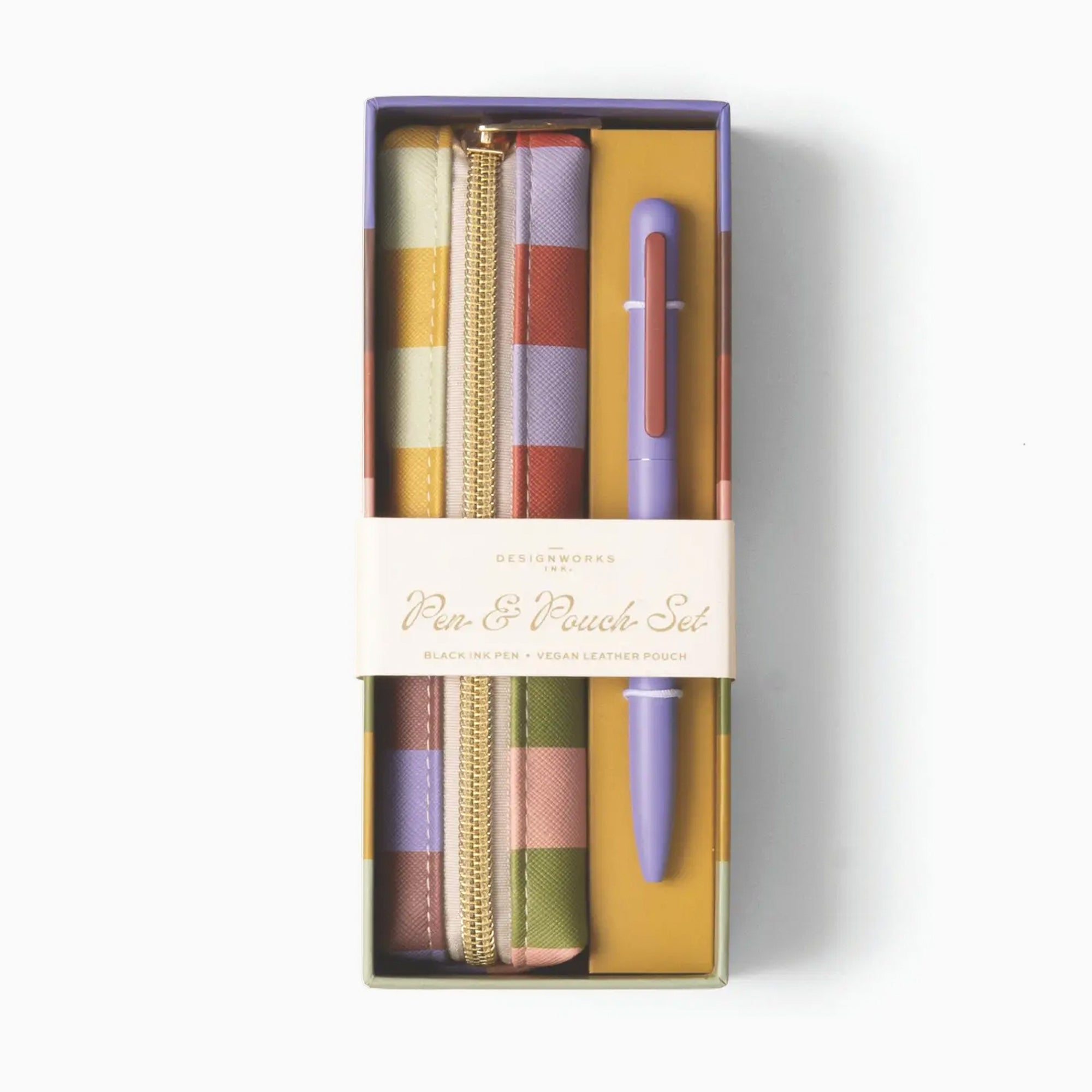 Pen & Pouch Set-PNP-1002EU - Bold Stripe Pen & Pouch Set-Designworks Collective
