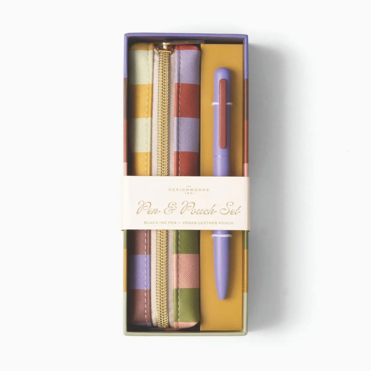 Pen & Pouch Set-PNP-1002EU - Bold Stripe Pen & Pouch Set-Designworks Collective
