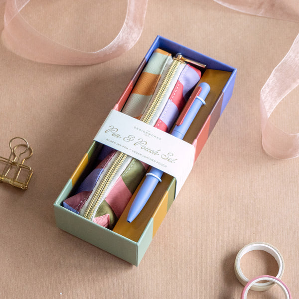 Bold Stripe Pen & Pouch Set - Whistlefish