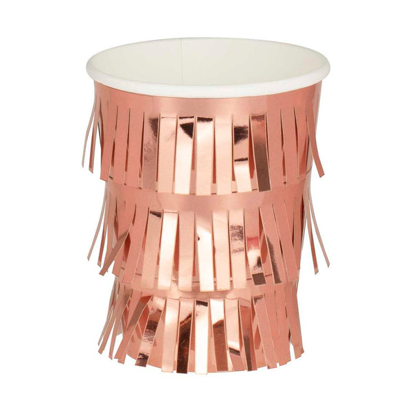 Paper Cups - MIX-131 - Fringe Rose Gold Paper Cups - Fringe Rose Gold Paper Cups - Whistlefish