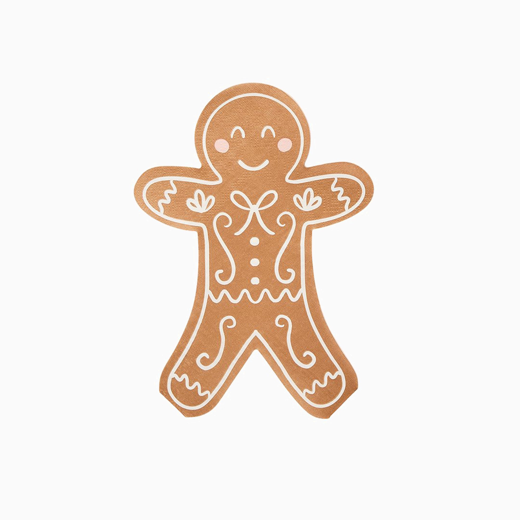 Paper Napkins-HBGB106 - Gingerbread Paper Napkins-Hootyballoo