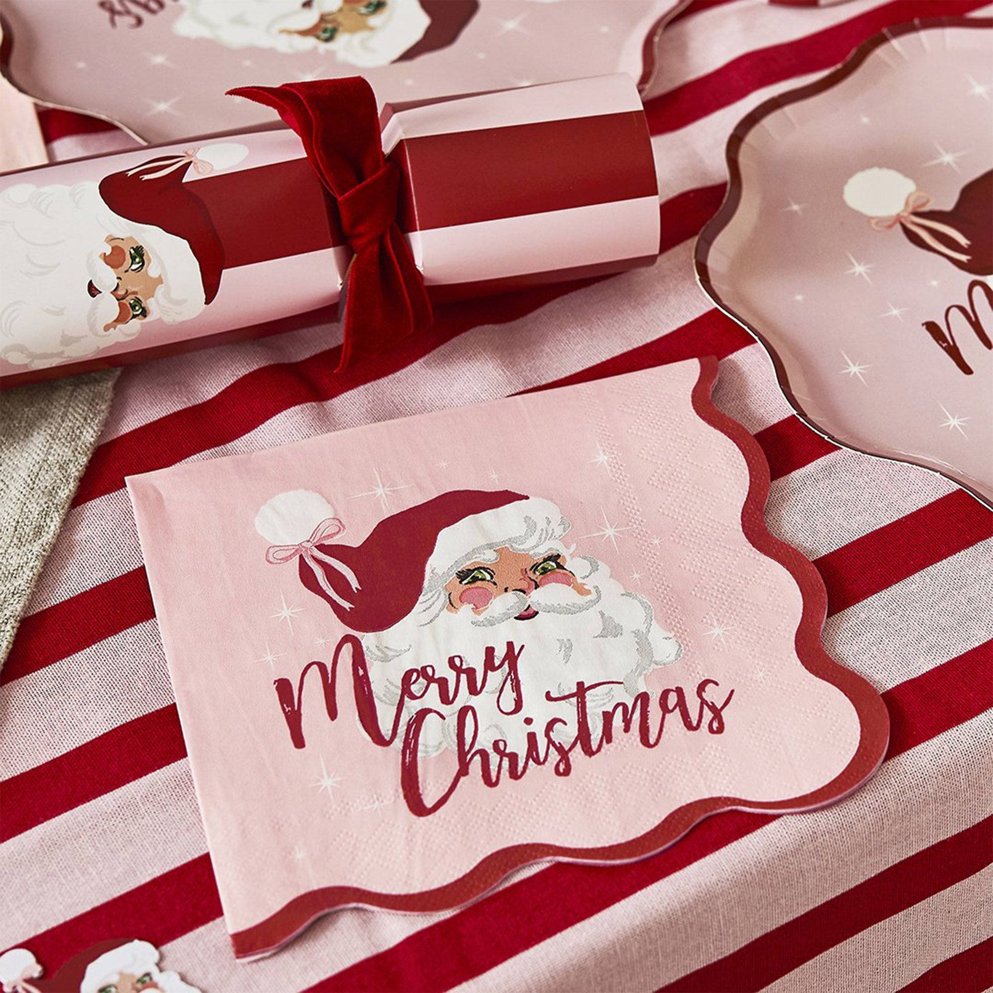 Paper Napkins-HBSB212 - Vintage Santa Paper Napkins-Hootyballoo