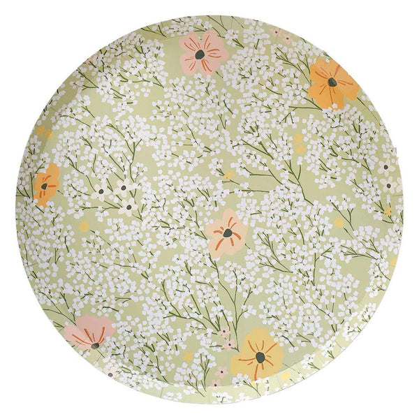 Paper Plates - FLB-100 - Floral Baby Shower Plates - Floral Baby Shower Plates - Whistlefish