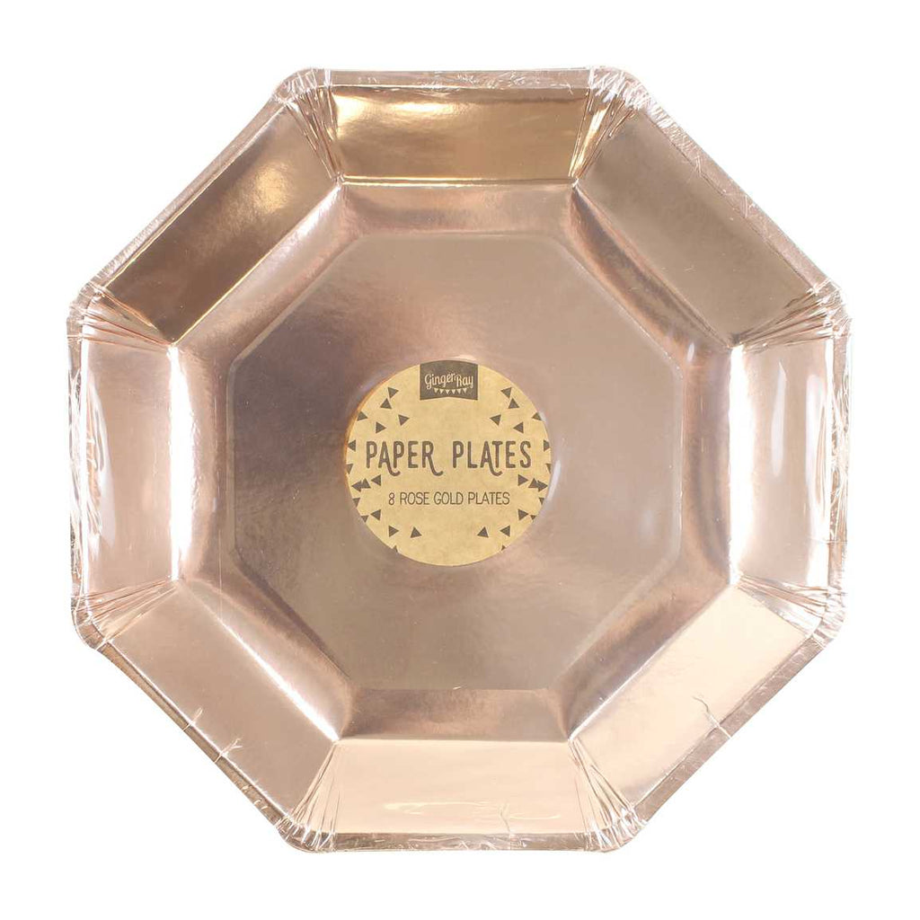 Paper Plates - PM-361 - Rose Gold Paper Plates - Rose Gold Paper Plates - Whistlefish
