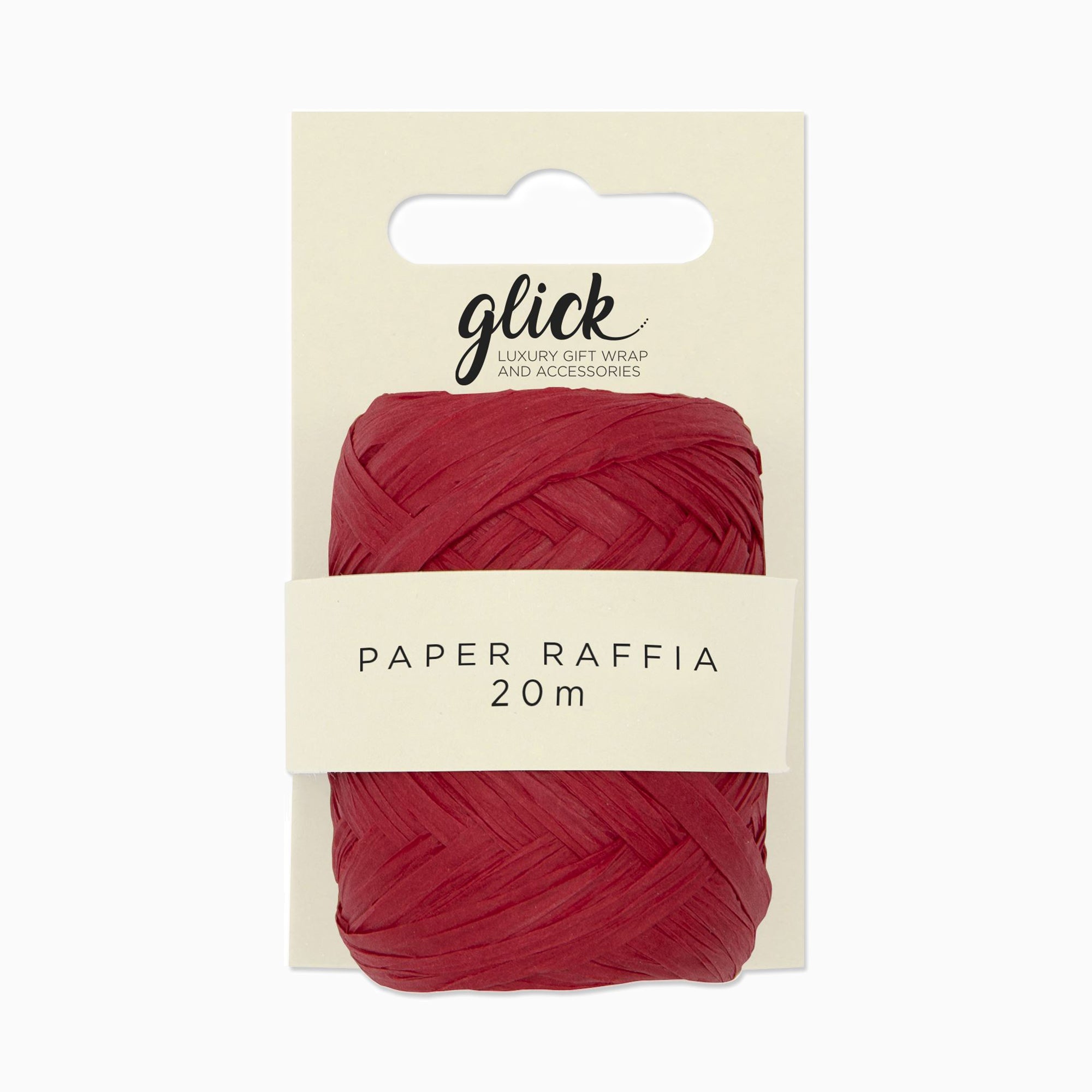 Paper Raffia-PR20 - Red Paper Raffia (20m)-Glick