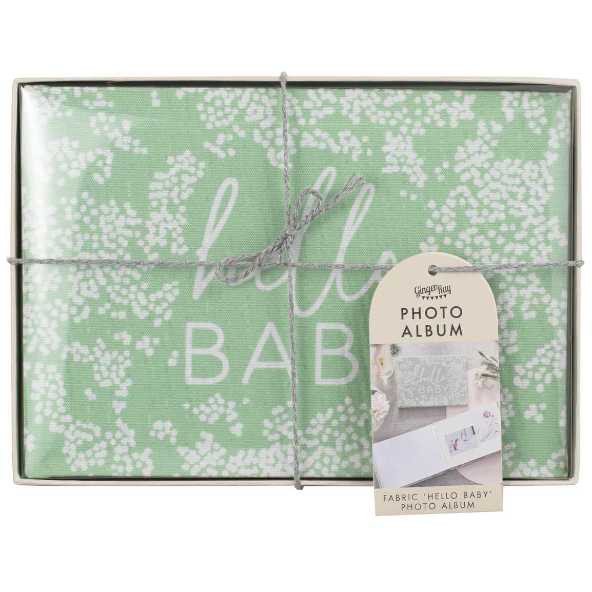 Photo Album - FLB-107 - 'Hello Baby' Fabric Baby Photo Album - Hello Baby Fabric Baby Photo Album - Whistlefish