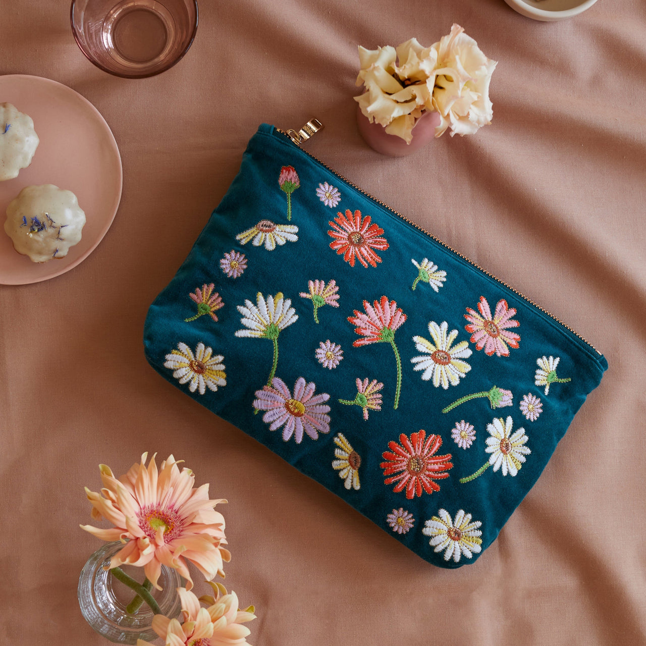 Pouch-81075 - Wildflower Everyday Pouch-Elizabeth Scarlett