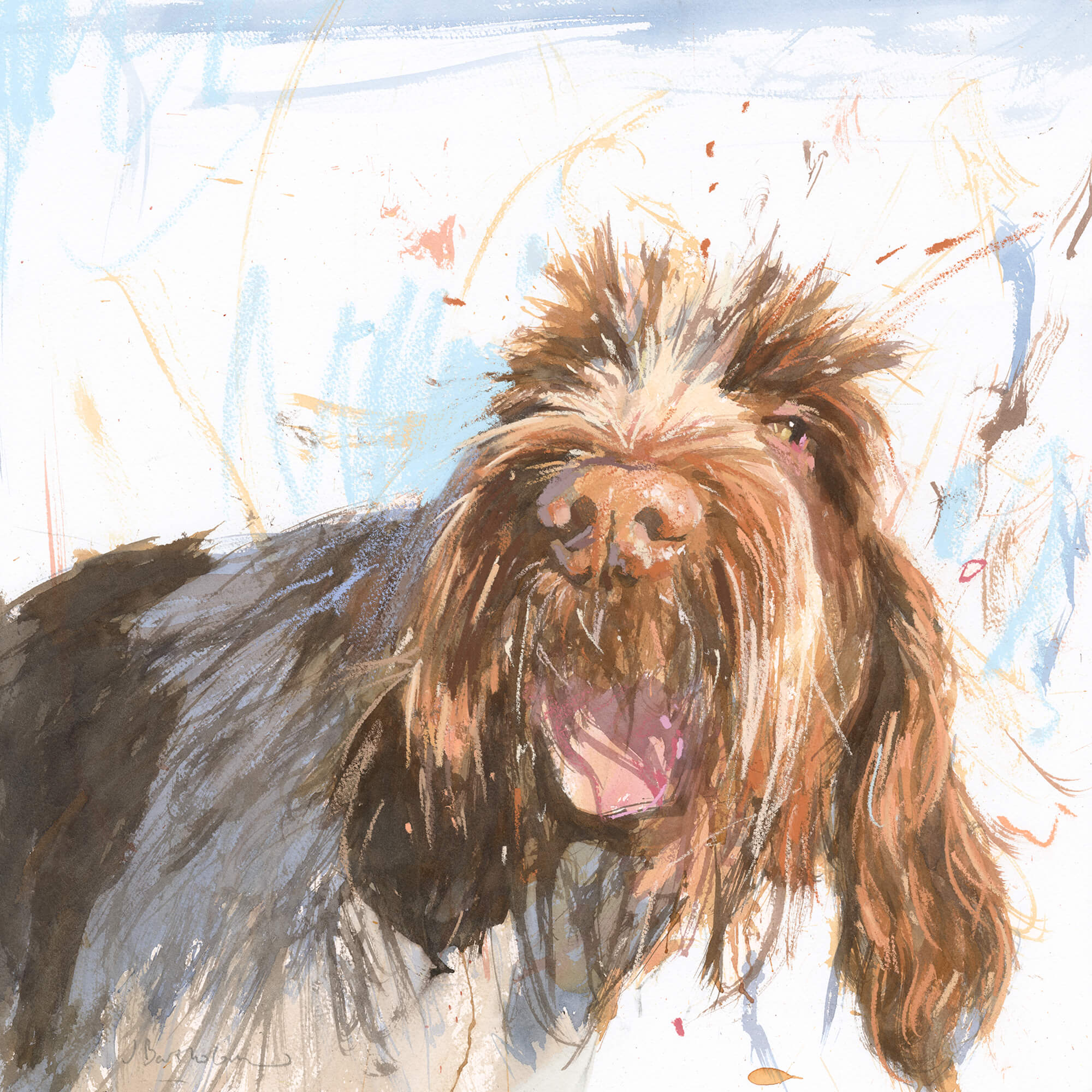 Print-BART100P - Spinone Art Print-Whistlefish